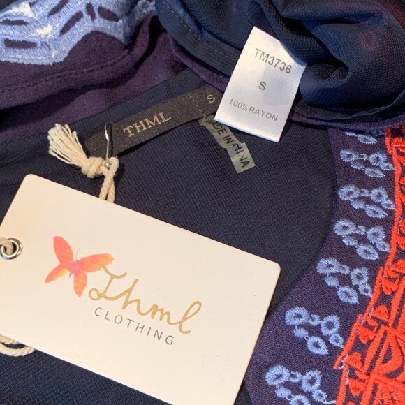 NWT - THML Embroidered Sleeveless Shift Dress - Picture 7 of 7